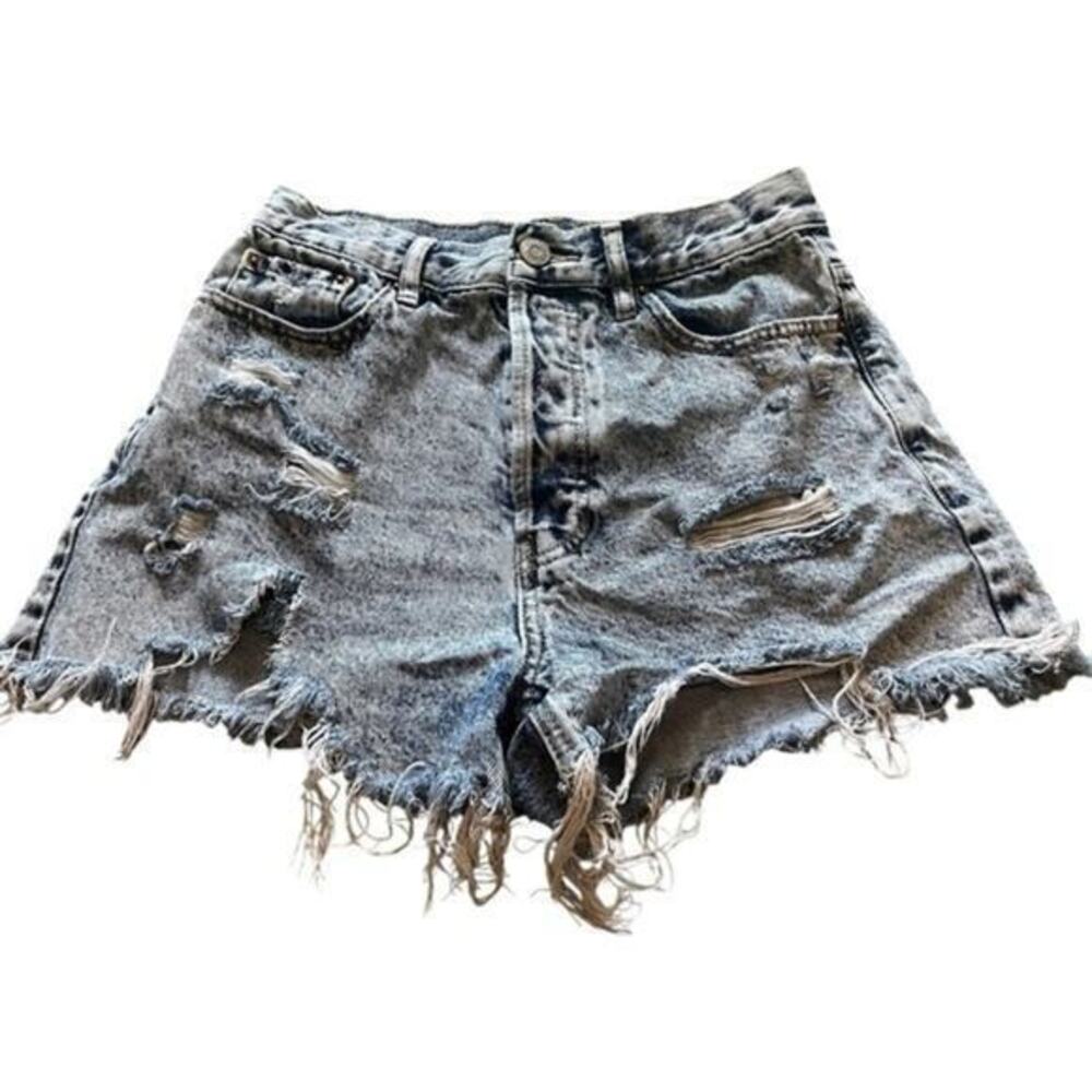 PacSun ultra high rise vintage distressed denim jean shorts